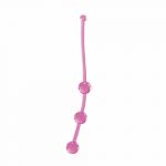 Fallo anale rosa con 3 sfere stimolanti