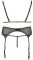Set reggiseno reggicalze e perizoma con fiocchetti rose