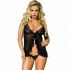 Subblime Mini babydoll nero con merletti