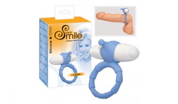 Anello vibrante fallico in silicone