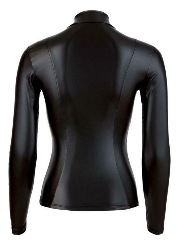 Top a maniche lunghe con cerniera