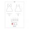 Tulia Affascinante babydoll nero con disegno floreale in colore rosa