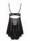 Tulia Affascinante babydoll nero con disegno floreale in colore rosa