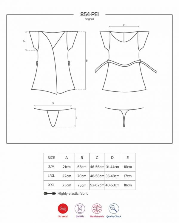 Vestaglia femminile trasparente 854-PEI