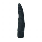 Vibratore nero in silicone a forma di lingua