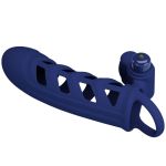 Altaf Anello Vibrante con Guaina in Silicone Blu