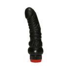 Vibratore vaginale e anale nero da 17 cm