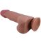 Dildo realistico Sliding Skin in pelle marrone 20,6 cm