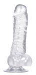 Fallo trasparente in jelly con ventosa da 18 cm