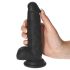 Rod Large Fallo flessibile in silicone da 18 cm Nero