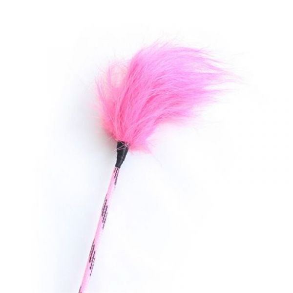 Frustino con piumino rosa