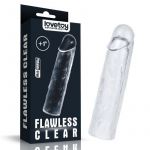 Guaina fallica trasparente Flawless +2,5 cm