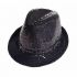 Cappello nero con paillettes