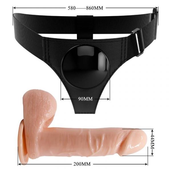 Slip harness universale con dildo Jerry 21,8 cm