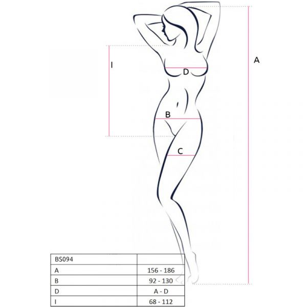 Bodystocking Rosso Taglia Unica 
