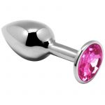 Mini Plug Anal Metal Rosa L