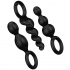 Set di 3 plug anali in silicone
