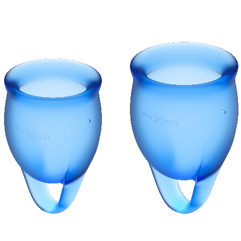 Tazza mestruale satisfyer 15 + 20ml Blu