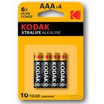 Batteria alcalina kodak xtralife AAA lr6 blister * 4