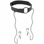 Collare con pinze per capezzoli Fetish submissive