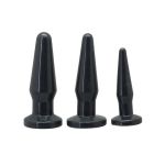 Kit di 3 Anal Plug di colore nero