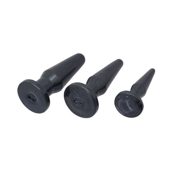 Kit di 3 Anal Plug di colore nero
