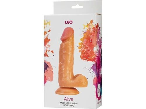 Leo fallo realistico con ventosa e testicoli