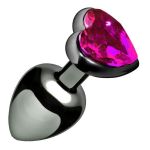Plug anale a forma di cuore color rosa