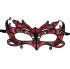 Maschera in pizzo con dettagli rossi