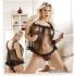 BABYDOLL NERO TRASPARENTE CON STRING