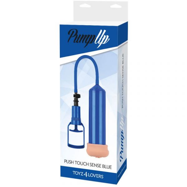 Sviluppatore a pompa con masturbatore blu